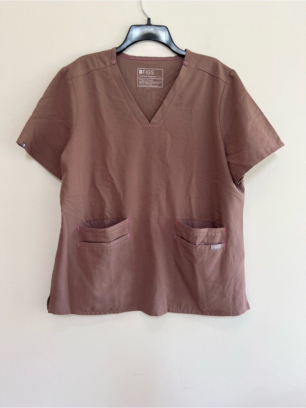 FIGS Women's Five-Pocket Scrub Top Limited Edition Smokey Taupe (PO# 3849), XL